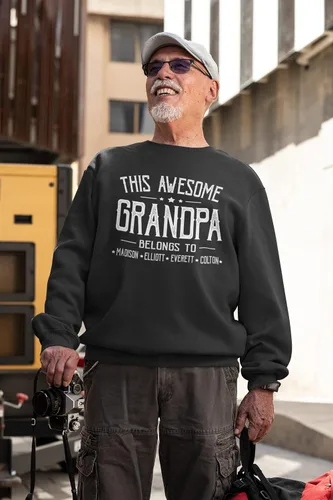 Miniatura 6 de IZI POD - Camisa personalizada para abuelo, nietos, para cumpleaños, Navidad, Día del Padre, papá, abuelo
