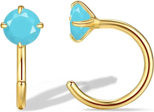 Miniatura 8 de Aretes pequeños de plata de ley 925 para mujer
