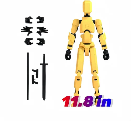 Figura de acción T13 ensamblada, Figura de acción T13 impresa en 3D grande de 11.8 pulgadas, Figura de acción Titan 13, Figura de acción Dummy 13,