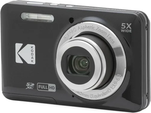 Miniatura 6 de Cámara digital Kodak PIXPRO FZ55 (negra) + Funda negra para cámara de punto y disparo + Tarjeta de memoria SD de 64 GB Transcend + Cartera