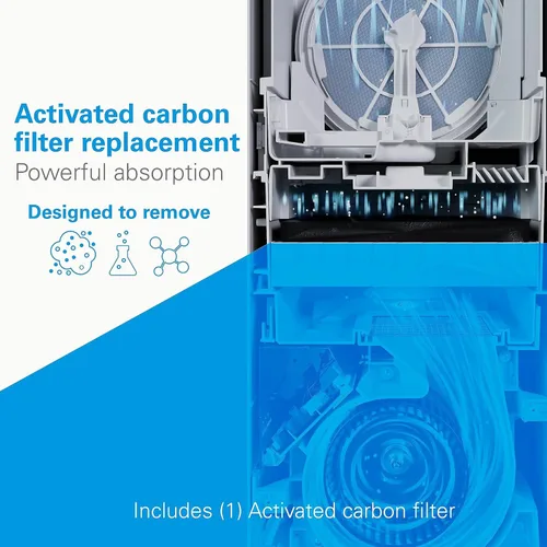 Miniatura 9 de Daikin Paquete de purificador de aire de habitación, purificador de aire HEPA con prefiltro, filtro de luz LED de carbono y UVC, cero ozono