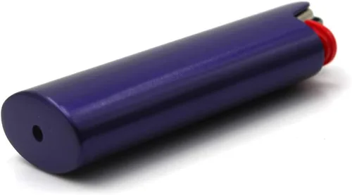 Miniatura 7 de Fundas de metal para encendedores, funda para BIC tamaño completo, encendedor J6, color básico mate, regalo de bricolaje (morado)