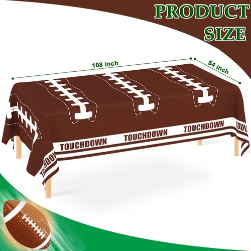 Miniatura 2 de Paquete de 2 decoraciones desechables para fiestas de fútbol, cumpleaños, manteles de plástico para fiestas temáticas de fútbol