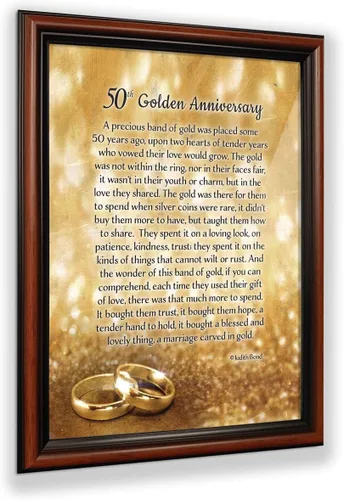 Miniatura 14 de Crossroads Home Décor Boda 50 para padres, decoraciones de 50 aniversario para fiesta, aniversario de oro, regalos de 50 años, 50 para parejas, Gris