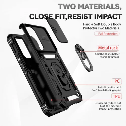 Miniatura 5 de Funda para Samsung Galaxy A54 5G, con protectores de pantalla y funda para cámara, [grado militar] 16 pies. Funda a prueba de caídas con función