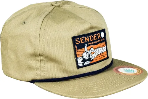 Miniatura 7 de Sendero Provisions Co. Sombrero de cuerda ajustable al aire libre con parche tejido Lone Rider (marrón claro), Beige Bronceado