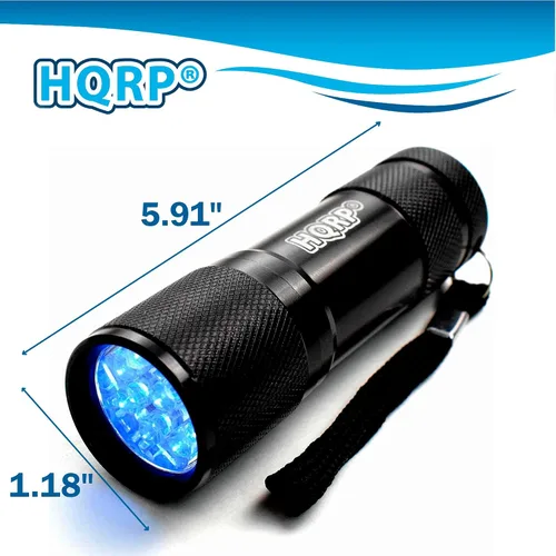 Miniatura 7 de HQRP Profesional 365 nM 9 LED Inspección de piedras preciosas y minerales, identificación, fluorescencia, linterna resplandor luz negra