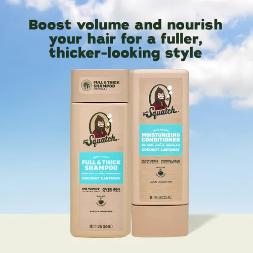 Miniatura 8 de Dr. Squatch Juego de champú y acondicionador completo + grueso para hombre, para un cabello más completo y más grueso, champú y acondicionador