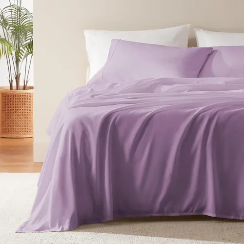 Miniatura 14 de SLEEP ZONE Juego de Sábanas Refrescantes a Rayas Queen - Juego de Sábana Ajustable, Sábana Plana y Fundas de Almohada de 4 Piezas - Sábana de Cama a