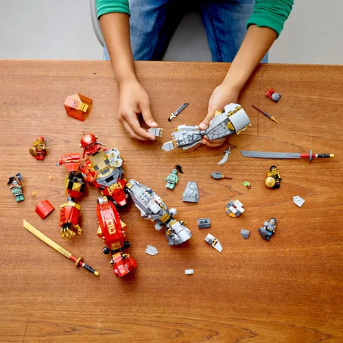 Miniatura 6 de LEGO NINJAGO Fire Stone Mech 71720 Kit de construcción con mecha ninja (968 piezas)