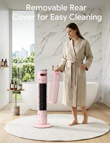 Miniatura 27 de ZAFRO Ventilador de torre inteligente para dormitorio, ventilador de torre oscilante de 120°, 28 pies/s de alta velocidad, 12 velocidades, 4 modos