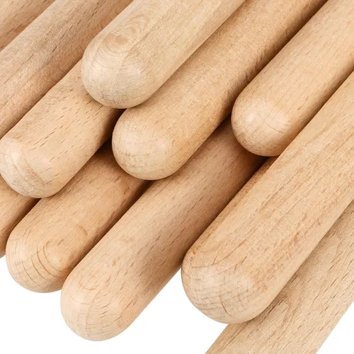 Miniatura 3 de SINJEUN 16 pares (paquete de 32) palos de ritmo de madera, instrumentos de percusión musical de clavos de madera clásica de 8 pulgadas, palos lummi