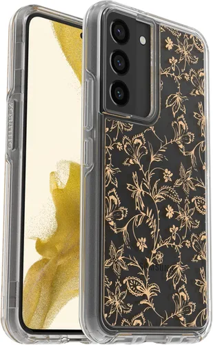 Miniatura 7 de OtterBox Funda para Galaxy S22 Symmetry Series - STARDUST (brillante/transparente), ultra suave, compatible con carga inalámbrica, bordes elevados