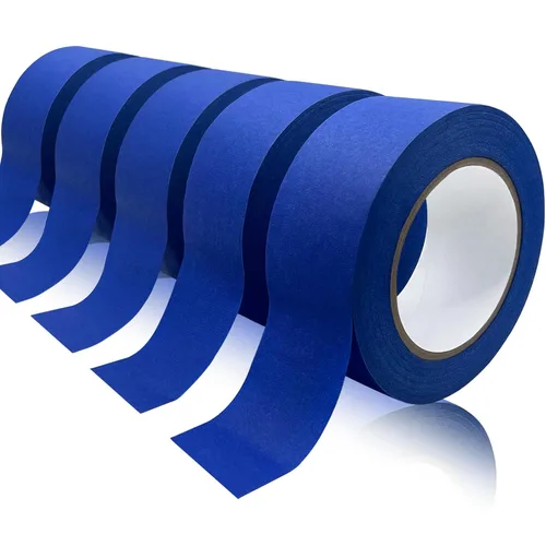 Miniatura 9 de Cinta de pintura azul, cintas de enmascarar, cinta de pintor de primera calidad (88yd=4Rollos*0.94in*22yd), cinta de pintura adhesiva para pintura
