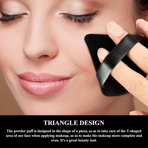 Miniatura 4 de Esponja para polvo de cara con forma de triángulo, 12 piezas, para polvo suelto, suave, base cosmética, esponja mineral para productos en polvo