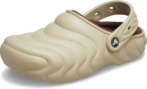 Miniatura 11 de Crocs Zuecos Unisex para Adultos Classic Lined Overpuff y Geometric Fuzzy Azul medianoche