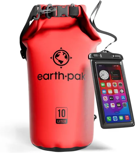 Miniatura 59 de Earth Pak Bolsa Seca Impermeable - Mochila Impermeable de Cierre Enrollable Superior Mantiene el Equipo Seco para Kayak con Funda Impermeable