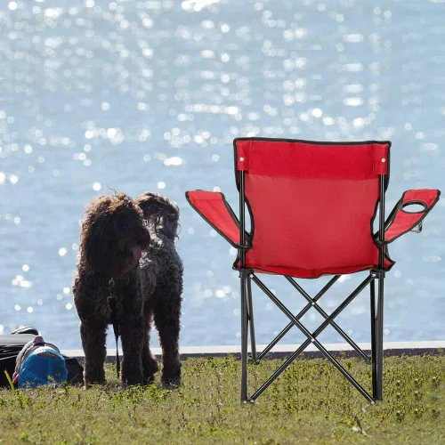 Miniatura 6 de Silla de campamento portátil, silla de campamento pequeña, silla plegable, silla de campamento de playa, silla deportiva con respaldo y soporte