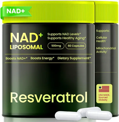Suplemento alternativo NMNH, resveratrol de ribósido de nicotinamida NAD, NAD liposomal + resveratrol, suministro de 30 días - Suplemento NAD de