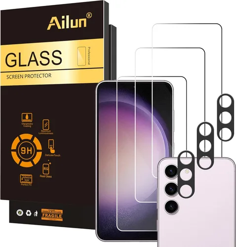 Miniatura 19 de Ailun Protector de Pantalla de Vidrio para Galaxy S25 Ultra [6.9 Pulgadas] 3Pack + 3Pack Lente de Cámara de Vidrio Templado Desbloqueo por Huella