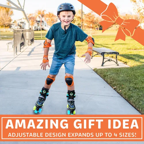 Miniatura 7 de XINO SPORTS Combo 2 en 1, Patines para niños Patines en línea - Patines intercambiables con luz LED para niños de 6 a 12 años, adolescentes y Verde