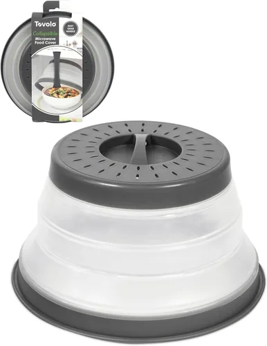 Miniatura 12 de Tovolo Cubierta de salpicaduras para microondas para alimentos, paquete de 3 (rojo manzana caramelo) – Tapa protectora de salpicaduras de silicona