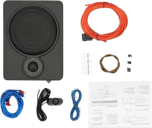 Miniatura 2 de Subwoofer de 8 pulgadas de audio para automóvil súper delgado amplificado, subwoofer para automóvil debajo del asiento, amplificador activo de bajo