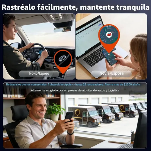 Miniatura 6 de LIONO Rastreador y cargador GPS para automóvil con batería recargable incorporada, rastreador GPS para vehículos, rastreador oculto para automóvil