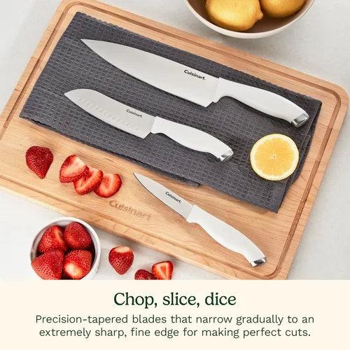 Miniatura 5 de Cuisinart C77SSW-12P - Juego de cuchillos de bloque de 12 piezas con cuchillas de acero para un corte preciso, ligero, acero inoxidable, duradero