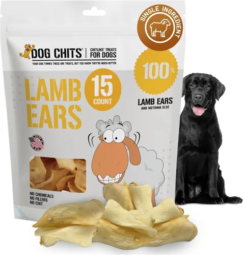 Miniatura 12 de Dog Chits Orejas de vaca para perros – Golosinas para perros totalmente naturales con orejas de vaca y masticables de entrenamiento – Alto