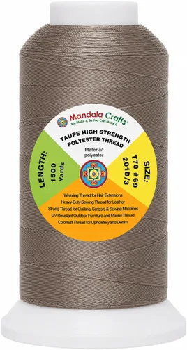 Miniatura 72 de Mandala Crafts Airforce Blue - Hilo resistente de 1500 yardas Tex 70 hilos de poliéster fuertes para coser cortinas, jeans, cuero, cabello