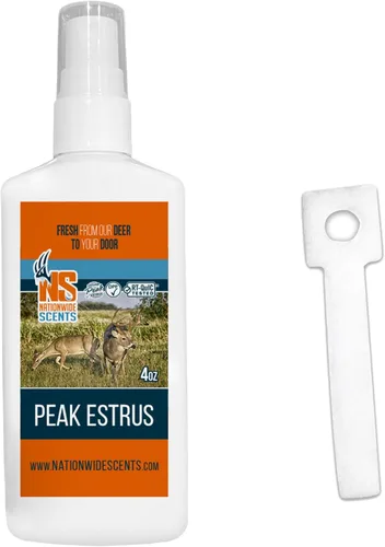 Nationwide Scents Certified Peak Doe Estrus Spray | Doe in Heat Orine for Hunting | Aromas y atractantes de ciervos