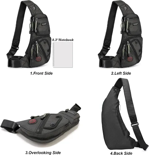 Miniatura 2 de Nicgid Sling Bag - Mochila bandolera para hombre), LYSB01NH075BJ-SPRTSEQIP