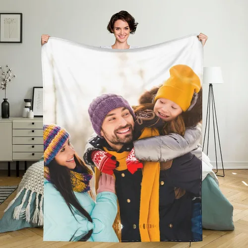 Miniatura 15 de Manta personalizada con texto de fotos, manta personalizada con mis propias fotos, manta conmemorativa personalizada para madres para mamá, papá