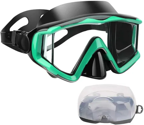 Miniatura 18 de Máscara de buceo Anti-niebla Natación Snorkel máscara adecuada para adultos Buceo Natación Snorkel Gafas Máscaras Lentes negro-azul