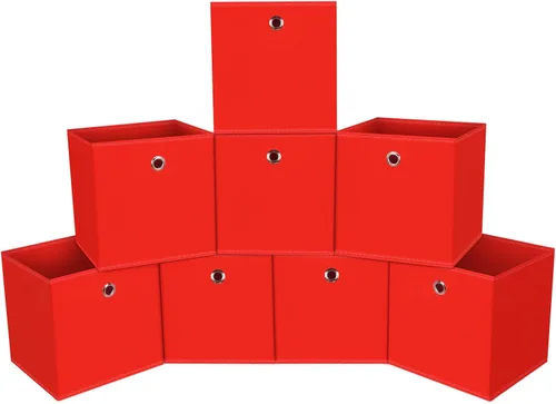 Miniatura 26 de Cubos de Almacenamiento Plegables Negros Contenedores, Cubos de Almacenamiento de Tela de 11 Pulgadas, Cajas de Almacenamiento de Tela, Cubos