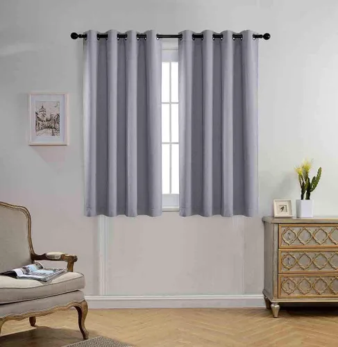Miniatura 29 de Miuco paneles de cortina de oscurecimiento con arandelas, cortinas opacas con textura para salón, juego de 2