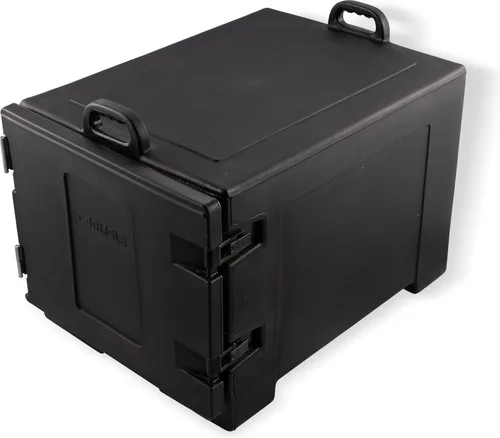 Miniatura 9 de Carlisle FoodService Products Transportador de Bandejas de Alimentos Aislado y Calentador, Carga Frontal con Asas, Capacidad para 5 Bandejas Negro