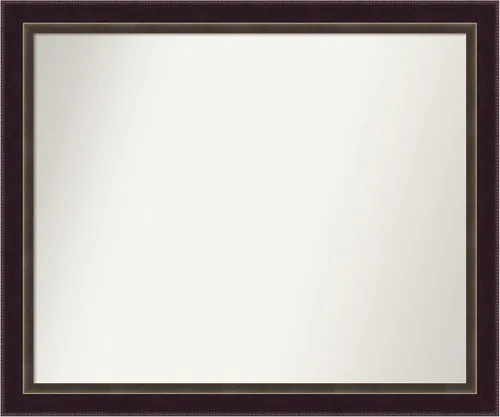 Miniatura 50 de Amanti Art Espejo de baño de bronce para sobre el fregadero, 24 x 24 pulgadas, espejo cuadrado de bronce Lara para tocador, marco de madera