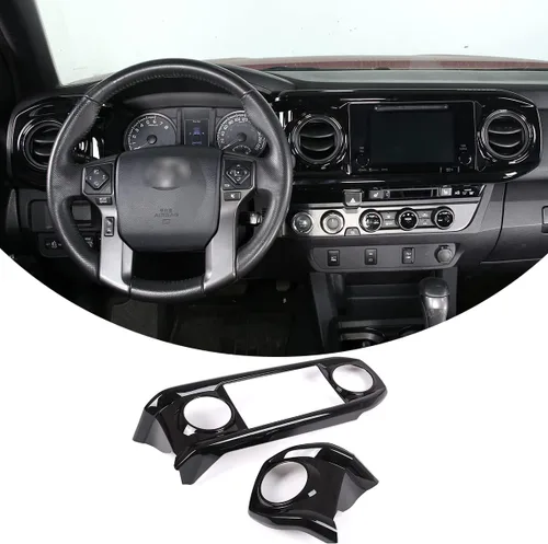 Miniatura 13 de Adhesivos para tablero, consola central para automóvil, de plástico ABS, para apariencia de interior, para Toyota Tacoma 2016 2017 2018 2019 2020