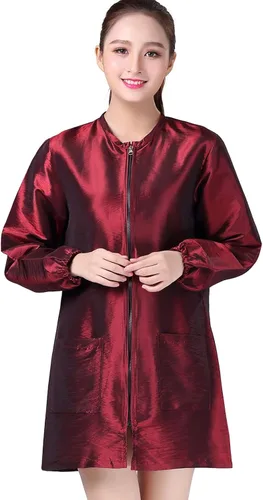 Miniatura 23 de Chaqueta Profesional de Smock de Salón, Chaqueta Impermeable para Estilista, Capa de Barbero, Chaqueta para Peluquería y Aseo de Mascotas