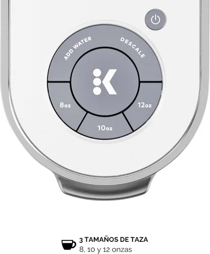 Miniatura 8 de Keurig - Cafetera K-Slim de una sola porción con cápsulas K-Cup, tecnología MultiStream, 3 tamaños de preparación, diseño delgado y elegante, Blanco
