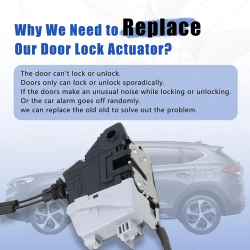 Miniatura 7 de Actuador de cerradura de puerta delantero izquierdo lado del conductor compatible con Hyundai Tucson 2016-2020 reemplazo de pestillo de puerta