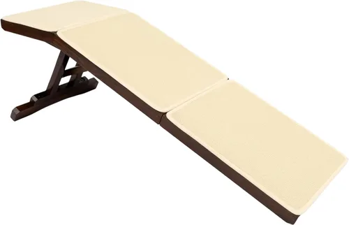 PetSafe CozyUp - Rampa de sofá de madera para gatos y perros, grado de mobiliario con superficie de alfombra de alta tracción, color espresso