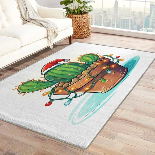 Miniatura 9 de Alfombra de oso de 2 x 3 pies, alfombra de Navidad para entrada, sala de estar, dormitorio, alfombra de animales salvajes, decoración de habitación