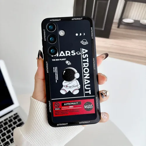 Miniatura 30 de Yonds Queen para Samsung Galaxy S21 Funda Linda, Diseño de Astronauta de Dibujos Animados, Espacio, Luna, Cohete, Elegante Cubierta Amortiguadora