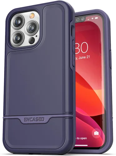 ENCASED Rebel Series - Funda protectora para iPhone 13 PRO (morado)