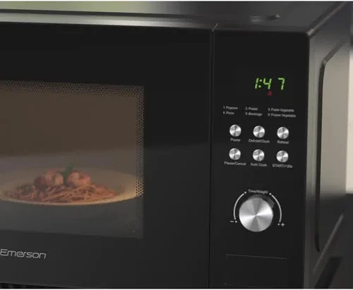 Miniatura 9 de Emerson MW1101B-A Horno microondas de encimera con control de botón, pantalla LED de 1000 W, 10 niveles de potencia, 6 menús automáticos, plato
