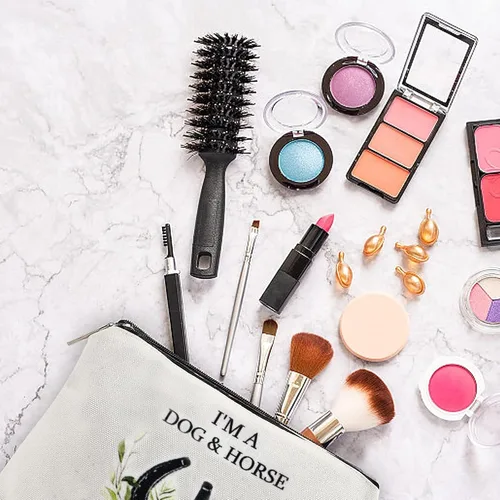 Miniatura 7 de I'm a Dog & Horse Kind of Girl - Bolsas de cosméticos, bolsas de maquillaje para mujeres, mamá de perro, regalos para amantes de los caballos