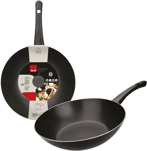 Miniatura 3 de Ibili Indubasic - Mini sartén antiadherente para wok con mango de baquelita suave, woks y sartenes para freír apta para todas las superficies